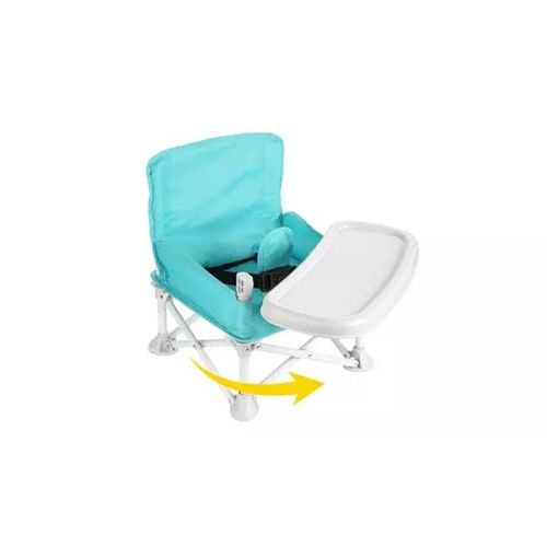 Baby Seat Booster High Chair -Space Saver High Chair Toddler Booster Seat - Portable High Chair Pop and open Sit Folding Booster Feeding Chair - Safety Belt/Food Tray/Travel Bag (baby chair folding with Tray for Baby- Multicolor