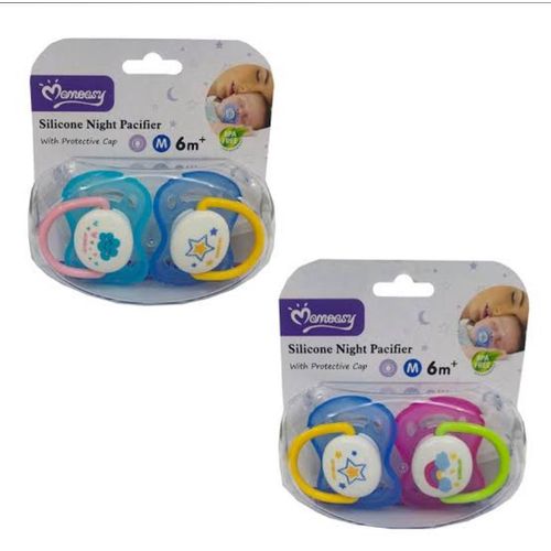 Momeasy Baby Silicone Night Pacifier (Colour May Vary) -Blue