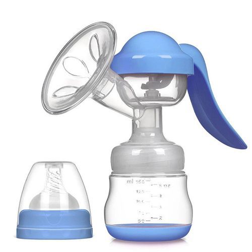 Baby & Mommy Manual Massage Breast Pump Milk- 150ml Capacity - Blue