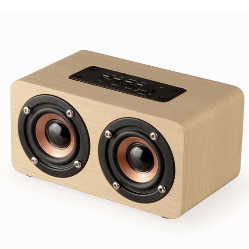 Wooden Wireless Bluetooth Speaker Bookshelf Hifi Shock Bass Dual Sound Box Rechargeabl Support Tf Mp3 Player Card/usb Aux