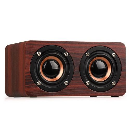 Wooden Wireless Bluetooth Speaker Bookshelf Hifi Shock Bass Dual Sound Box Rechargeabl Support Tf Mp3 Player Card/usb Aux