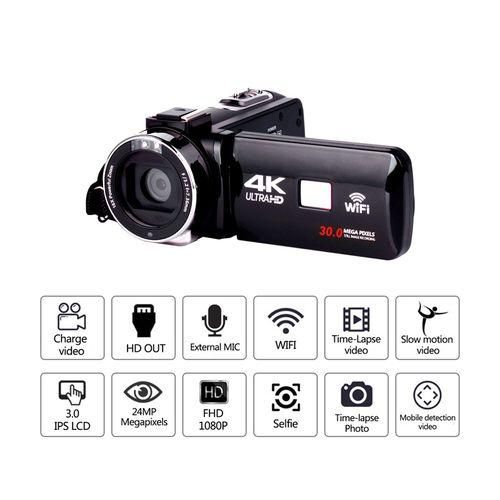 4K Camcorder Video Camera Wifi Night Vision DV Camera Micr
