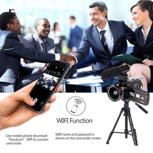 4K Camcorder Video Camera Wifi Night Vision DV Camera Micr