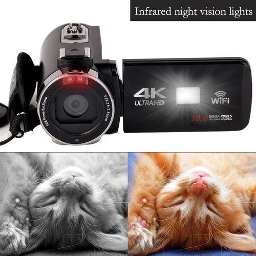 4K Camcorder Video Camera Wifi Night Vision DV Camera Micr