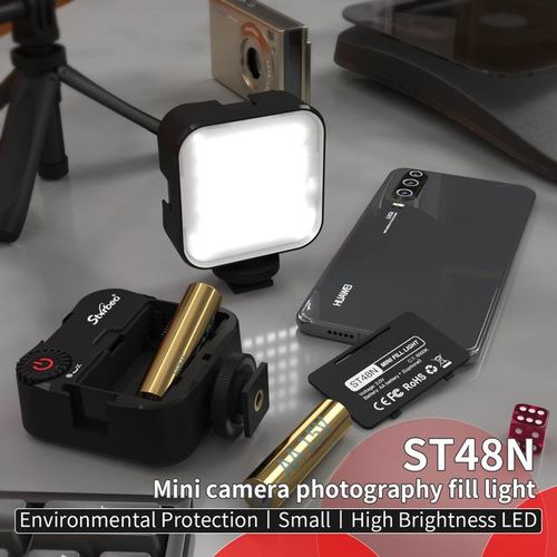 St48n Mini Portable Photography Fill Light Cri95 6000k Led Panel Lamp Video Lighting For Youtube Tik Tok
