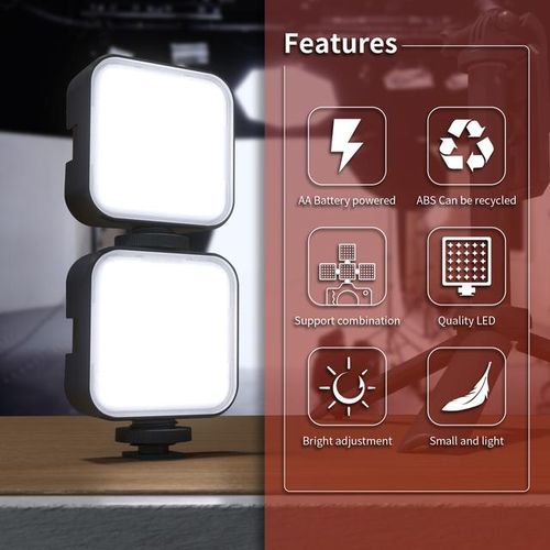 St48n Mini Portable Photography Fill Light Cri95 6000k Led Panel Lamp Video Lighting For Youtube Tik Tok
