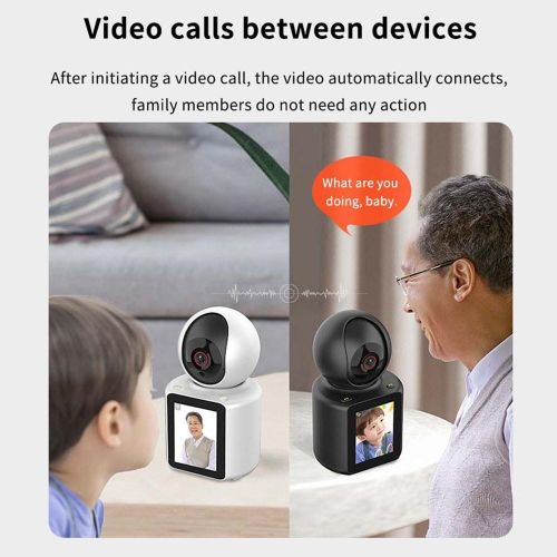1080P Wireless Security Camera WiFi Camera Pan/Tilt Camera with 2.8in IPS Screen-uk My