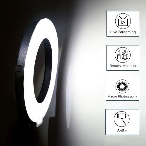 18 inch Ring Light Outer Dimmable LED With A Bag And Remote - Black