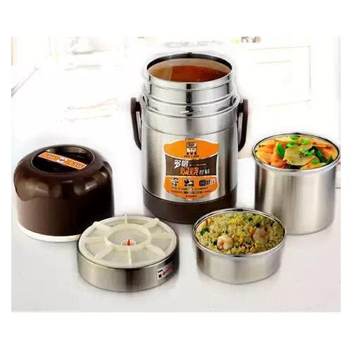 High Quality Double Food Flask- Color May Vary