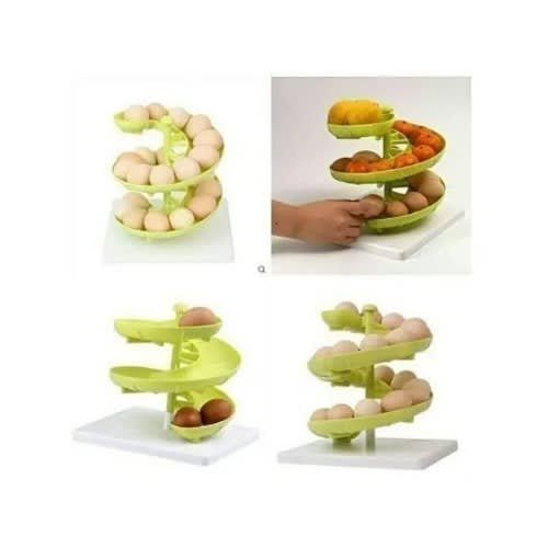 Spiral Multifunctional Egg Holder - Green