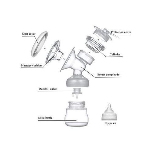 Manual Massage Breast Pump Milk -  White