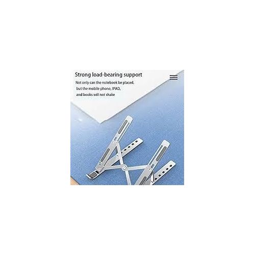 Folding Height Adjustable Aluminum Foldable Portable Adjustment Desktop Laptop Holder Riser Stand