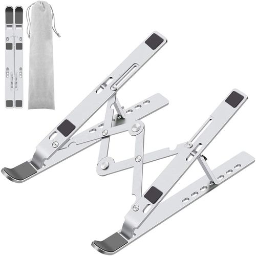 Folding Height Adjustable Aluminum Foldable Portable Adjustment Desktop Laptop Holder Riser Stand