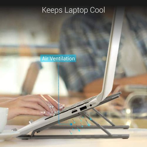 Folding Height Adjustable Aluminum Foldable Portable Adjustment Desktop Laptop Holder Riser Stand