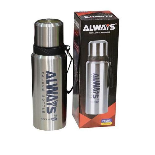 Always 1 Litre Unbreakable Vacuum Flask – Stainless Steel Silve