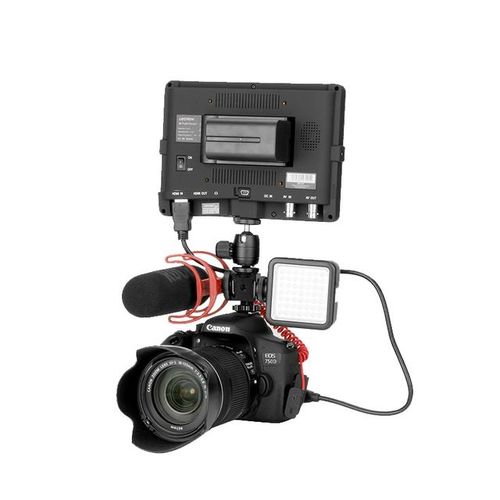 Multi-Functional Triple Head Hot Shoe Base Portable On-Camera Mount Adapter Extend Port Microphone/monitor/led Extension Bar