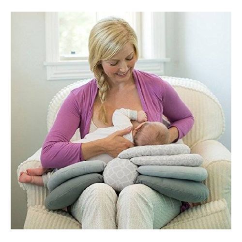 Baby & Mommy Adjustable Nursing/Breastfeeding Pillow-Grey, color varies