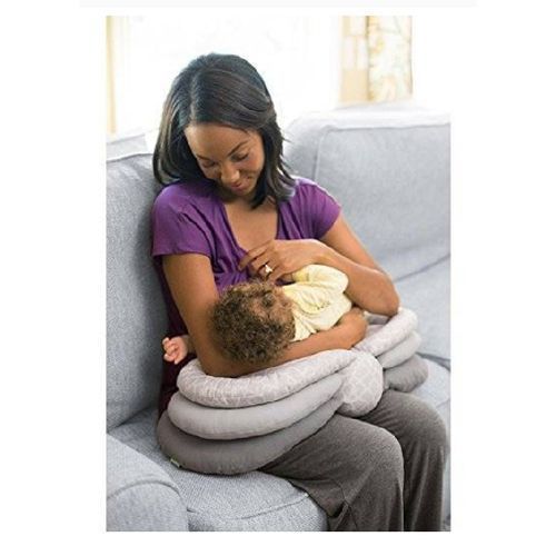 Baby & Mommy Adjustable Nursing/Breastfeeding Pillow-Grey, color varies