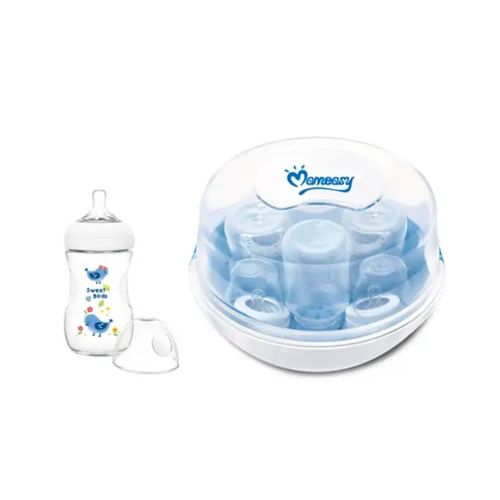 Mom Easy MomEasy Microwave Sterilizer With Free Feeding Bottle
