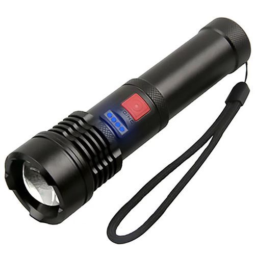 Quality RechargeableTorch With Bright Light And Long Shot-Black