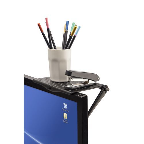 Adjustable Sreen Shelf For Flat T.V And Laptops-Black