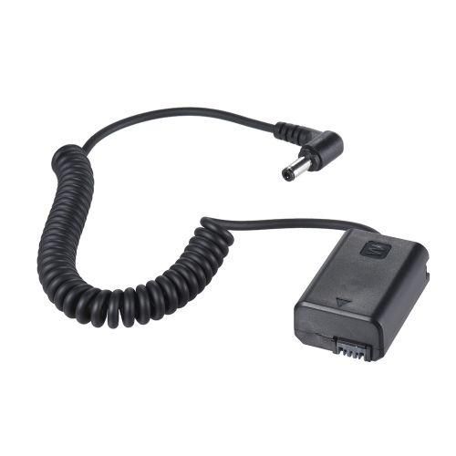 Andoer NPFW50 Dummy Battery Pack Coupler Adapter with DC Male Connector for Sony A7 A7II A7R A7S A7RII A7SII A6000 A5000 ILDC Camera
