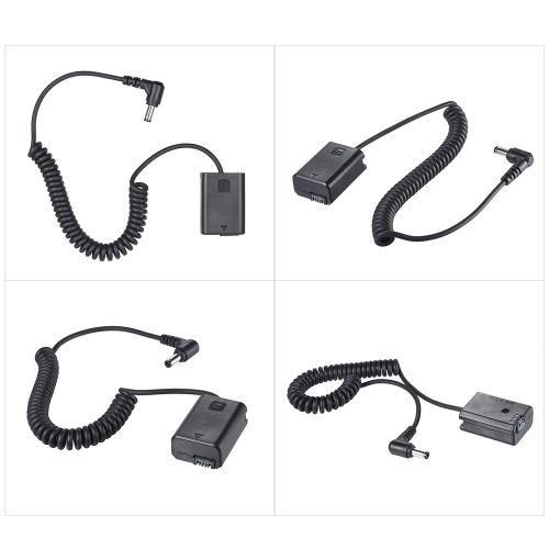 Andoer NPFW50 Dummy Battery Pack Coupler Adapter with DC Male Connector for Sony A7 A7II A7R A7S A7RII A7SII A6000 A5000 ILDC Camera