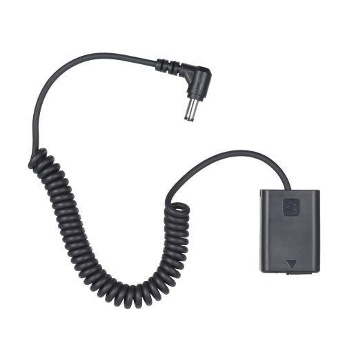 Andoer NPFW50 Dummy Battery Pack Coupler Adapter with DC Male Connector for Sony A7 A7II A7R A7S A7RII A7SII A6000 A5000 ILDC Camera