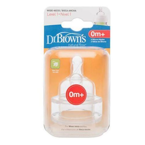 Dr Brown'S Natural Flow 2 Flow Teats (2pack 0m+) White