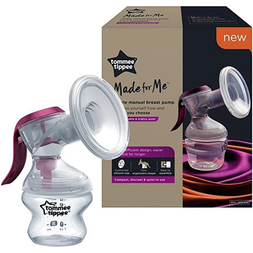 tommee tippee Single Manual Breast Pump, White.