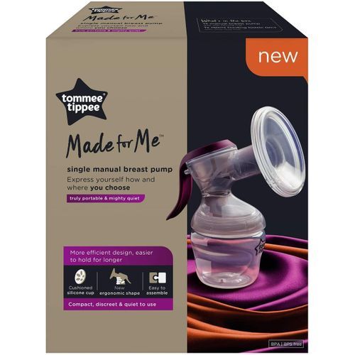 tommee tippee Single Manual Breast Pump, White.