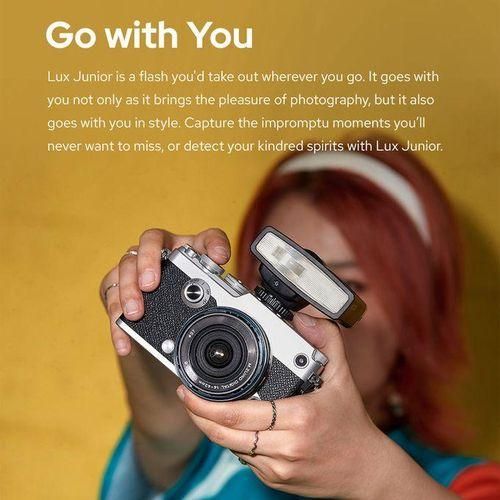 Godox Lux Junior Retro Camera Flash 6000K±200K CCT,Auto & Manual Modes 1/1-1/64 Flash Power