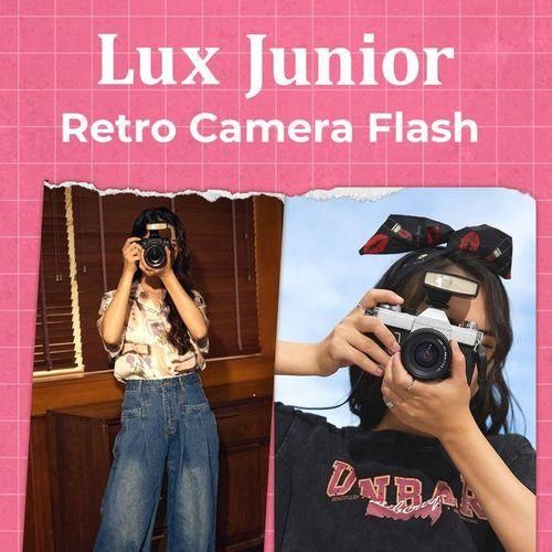 Godox Lux Junior Retro Camera Flash 6000K±200K CCT,Auto & Manual Modes 1/1-1/64 Flash Power