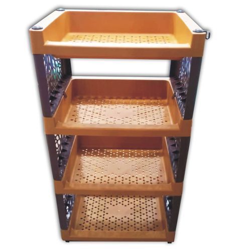 4Tier Home Utility Storage Rack-Brown