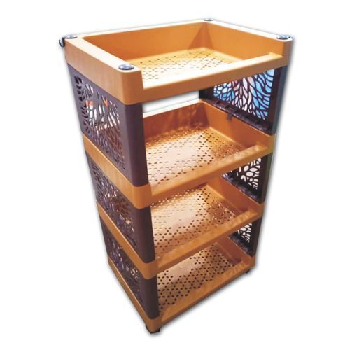 4Tier Home Utility Storage Rack-Brown