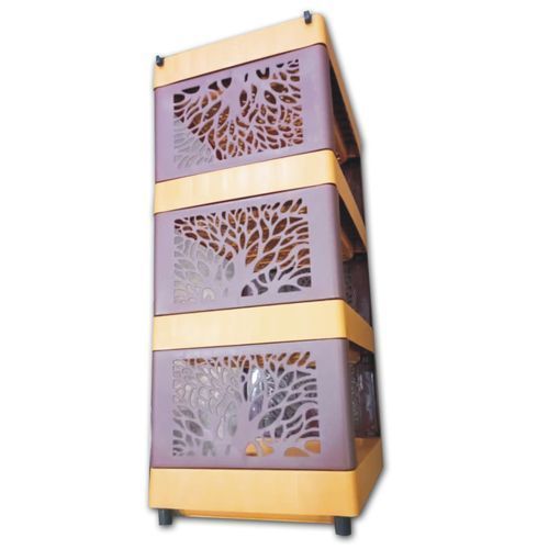 4Tier Home Utility Storage Rack-Brown