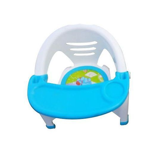 High Baby Feeding Chair - White,Blue