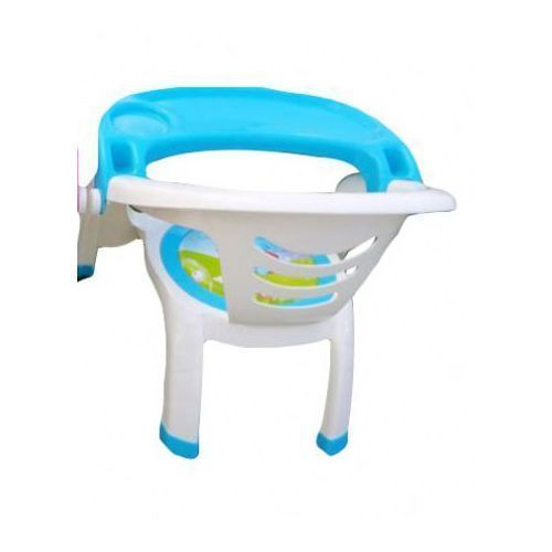 High Baby Feeding Chair - White,Blue