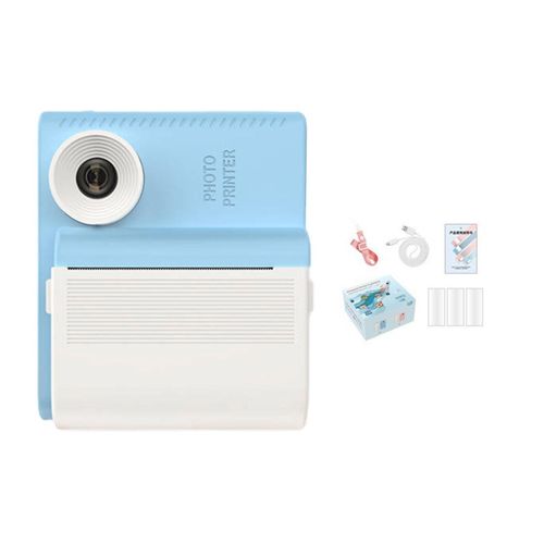 Instant Print Camera For Kids, Digital Camera  Blue