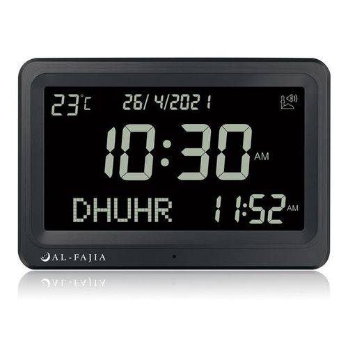 Azan Clock 8 Athan Sounds Al-Fajia Larger Lcd Screen Multi-Languages Hijir Gregorian Calendars Muslim Prayer Desk Alarm Clock