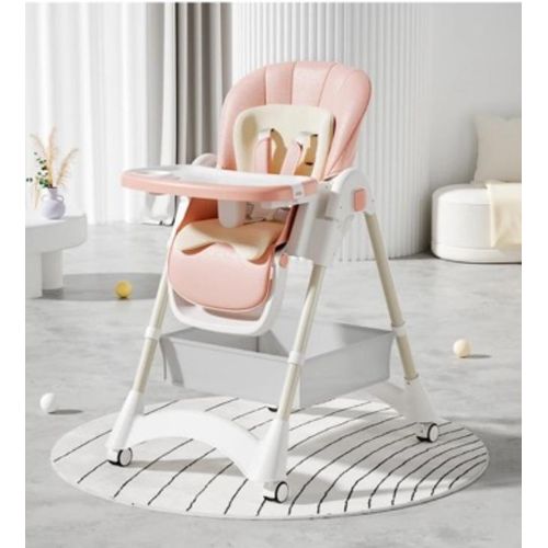 Multifunctional Children Dining Chair Foldable Baby Dining Table Chair Can Sit And Lie Adjustable Kids Feeding Chair With Wheel