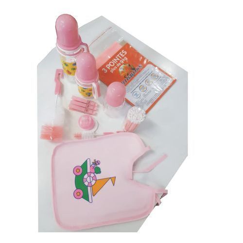 A Set Of Three Baby Bottles With Helpers - Color may Vary
