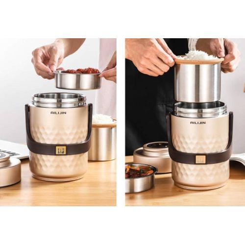 Japan Stainless Steel Insulated Food Flask Leakproof Lunch Box Keep Cold/Warm 12H For Men, Women, School, Office, Picnic, Travel,Red,1.9L- Multi-Color