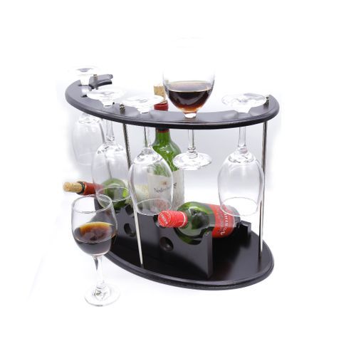 Wine Gift Set Big Wine Set Mini Bar Big - Black,Silver