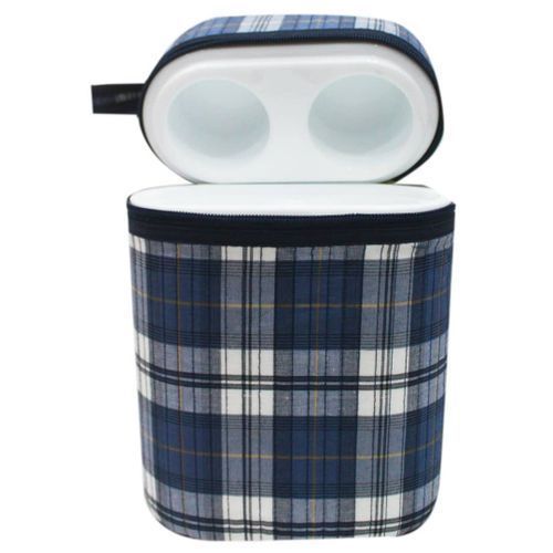 Good Checkered Double Baby Bottle Milk Warmer - Dark Blue