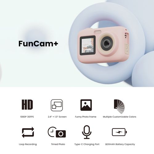 Sjcam Funcam+ 1080P Digital Camera Kids Camera 12MP HD