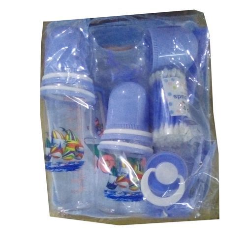 2 Sets Of Three Baby Bottles With Helpers - Pink, Blue