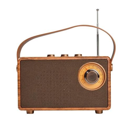 Retro Fm Radio Portable Wooden Bluetooth Radio Speaker Handsfree Mp3 Player Support Usb/tf Card/aux Play