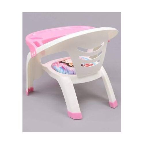 Small Baby Feeding Chair With Safety Tray And Soft Cushion With Baby Whistle Sound - Pink, White