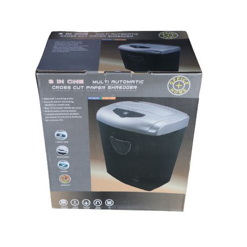 Multi Automatic Cross Cut Paper Shredder  8-10 Sheets - Black